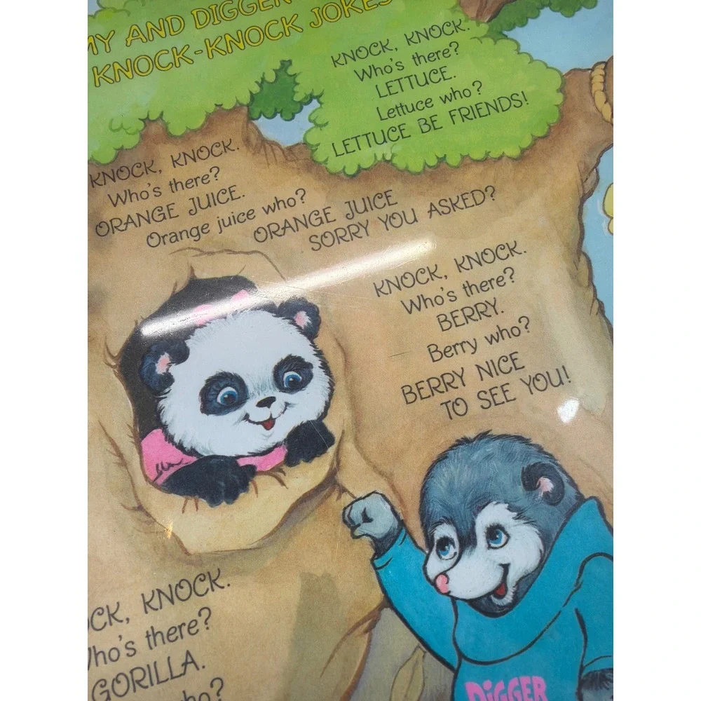 Ambassador Activity Place Mats Kids 10 Pack Green Vintage 1980s Woodland Animals